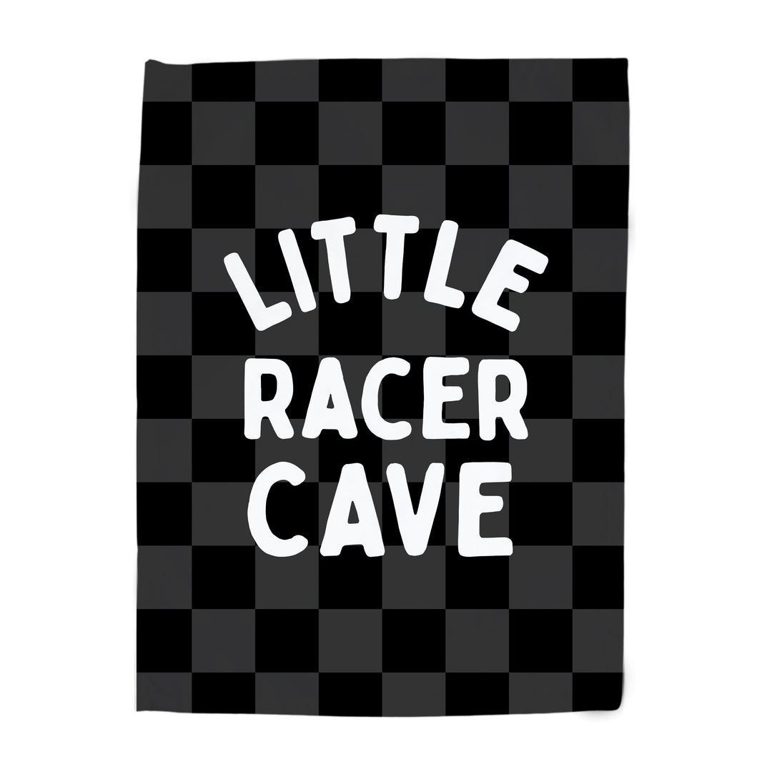 Little Racer Cave Banner - Hunny Prints x @jassn2 {Grey + Black Check}