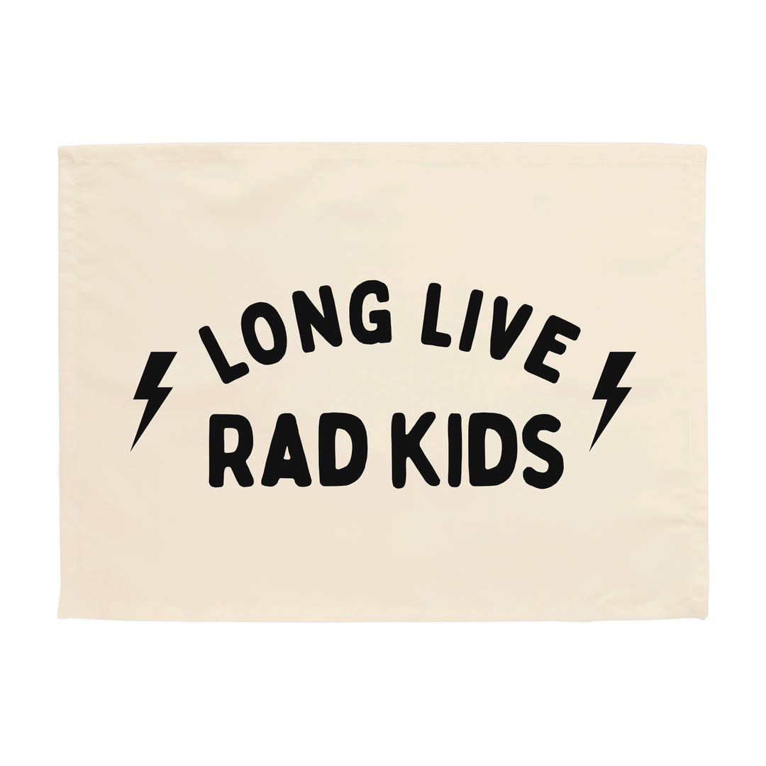 Long Live Rad Kids Banner - Hunny Prints x @jassn2 {Natural + Black}
