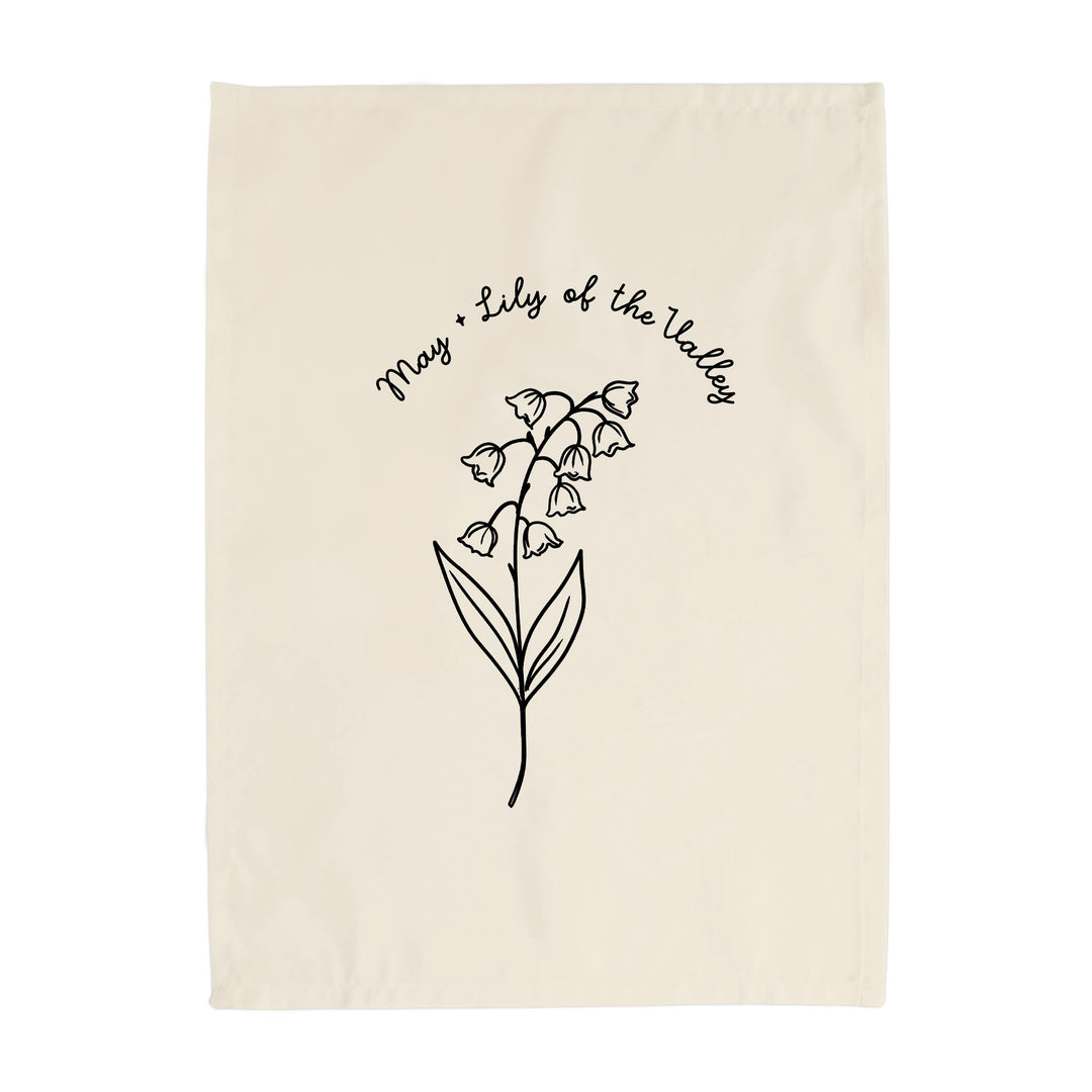 May Birth Month Banner: Lily of the Valley Flower