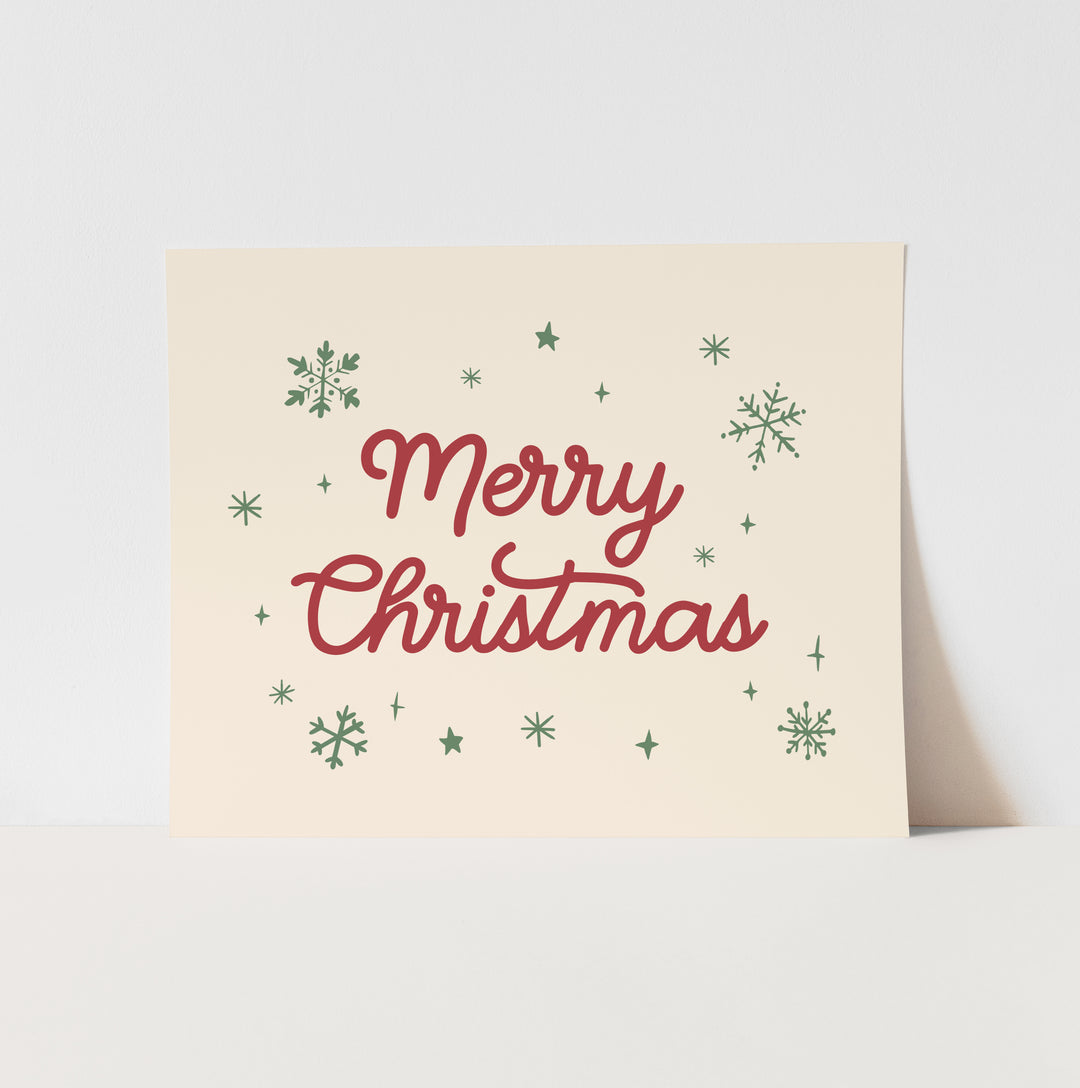 {Red + Green} Merry Little Christmas Art Print