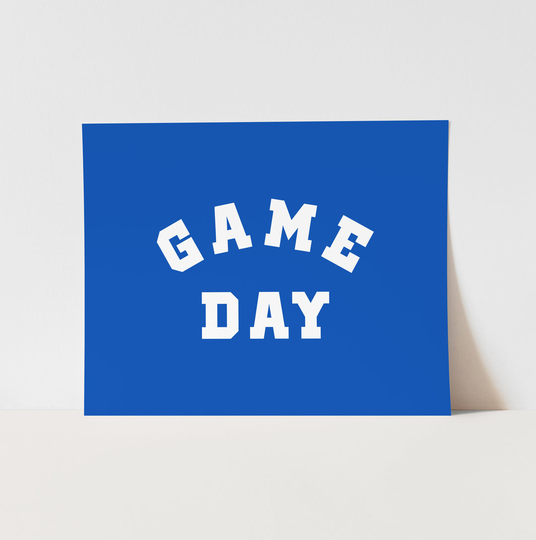 {Blue} Game Day Art Print