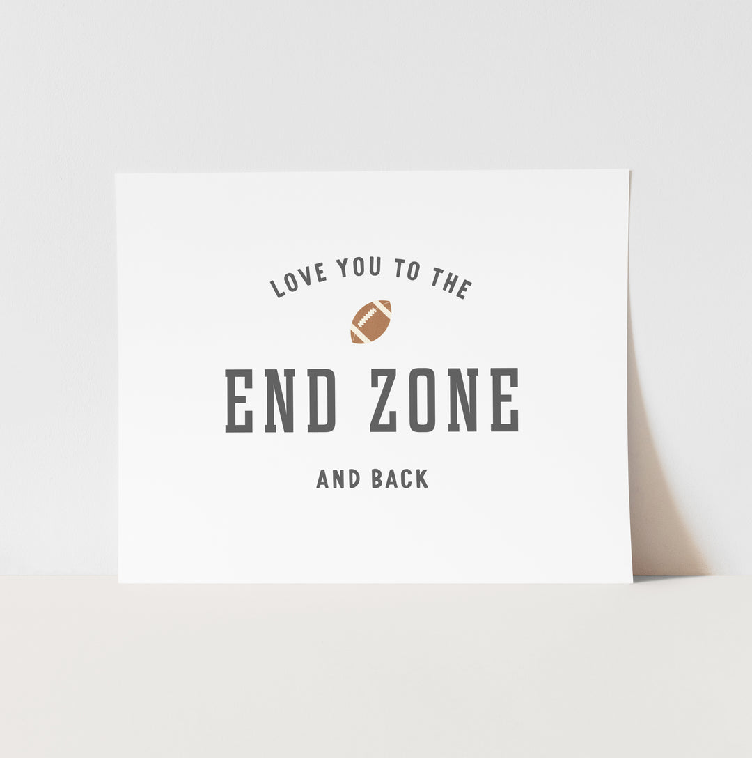 {White} I Love You to The End Zone Art Print