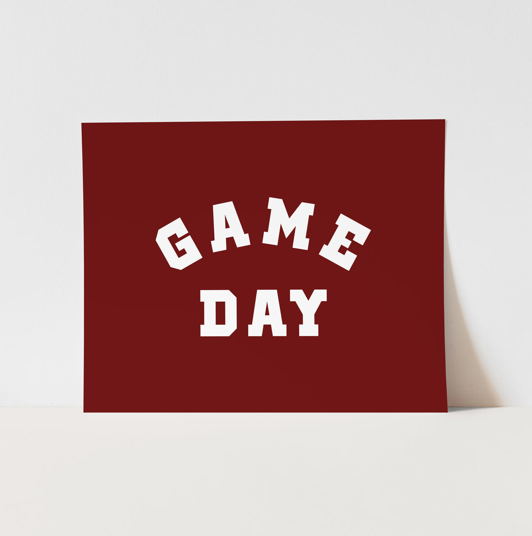 {Maroon} Game Day Art Print
