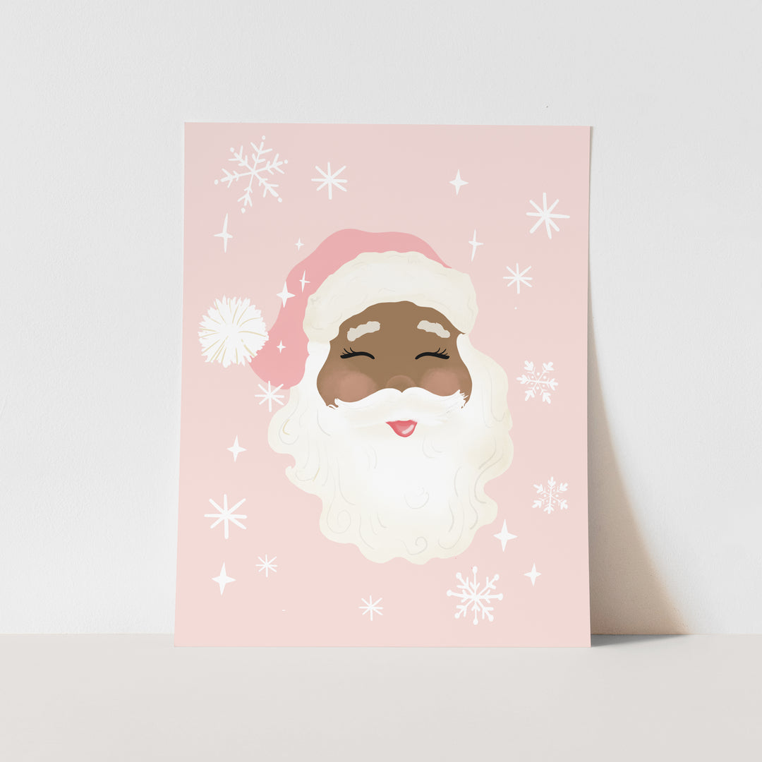 {Pink} Santa Art Print