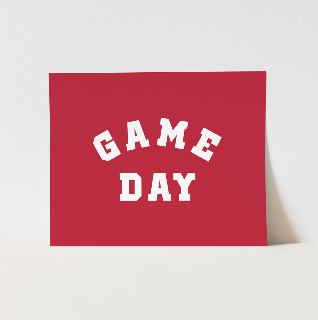 {Red} Game Day Art Print