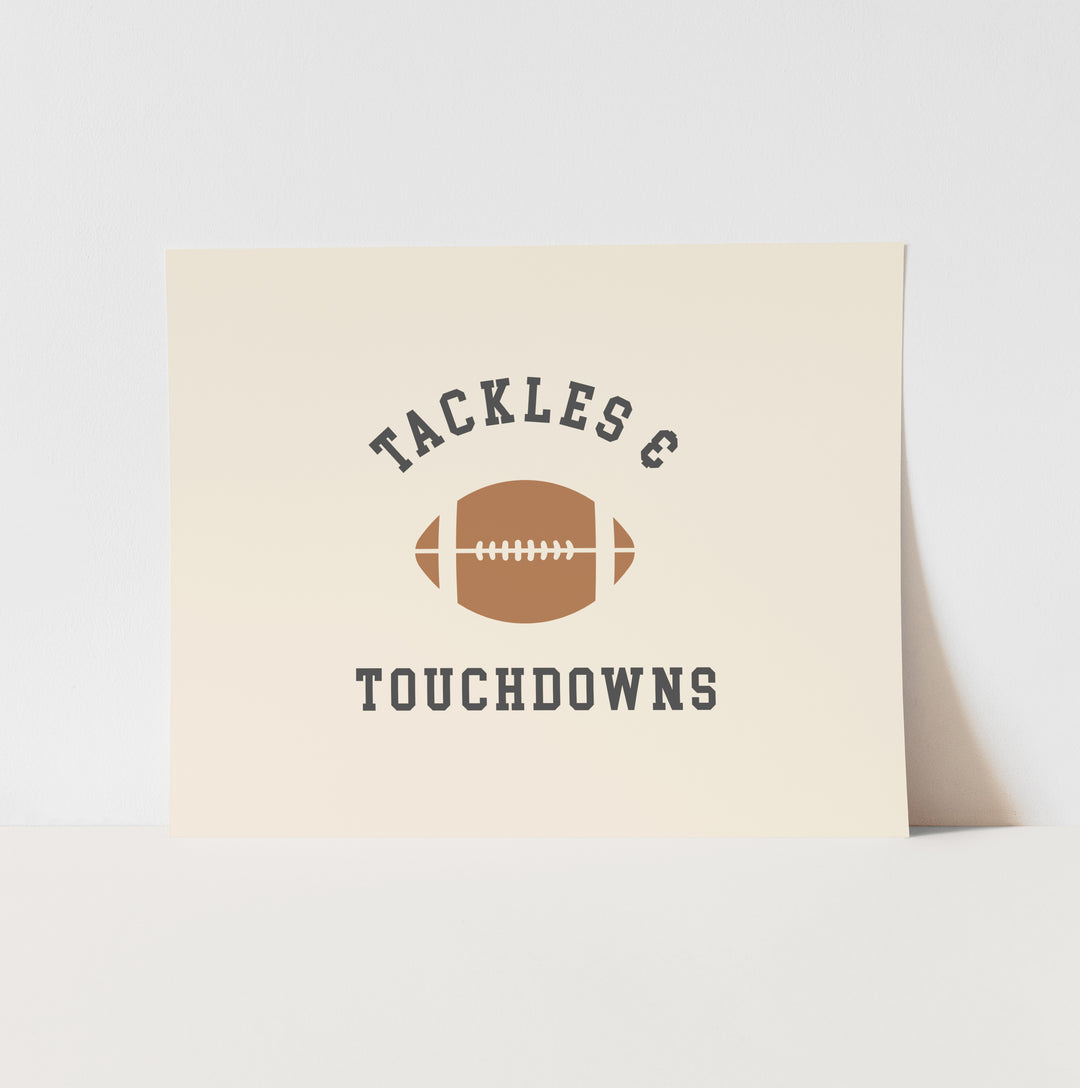 Tackles and Touchdowns Art Print