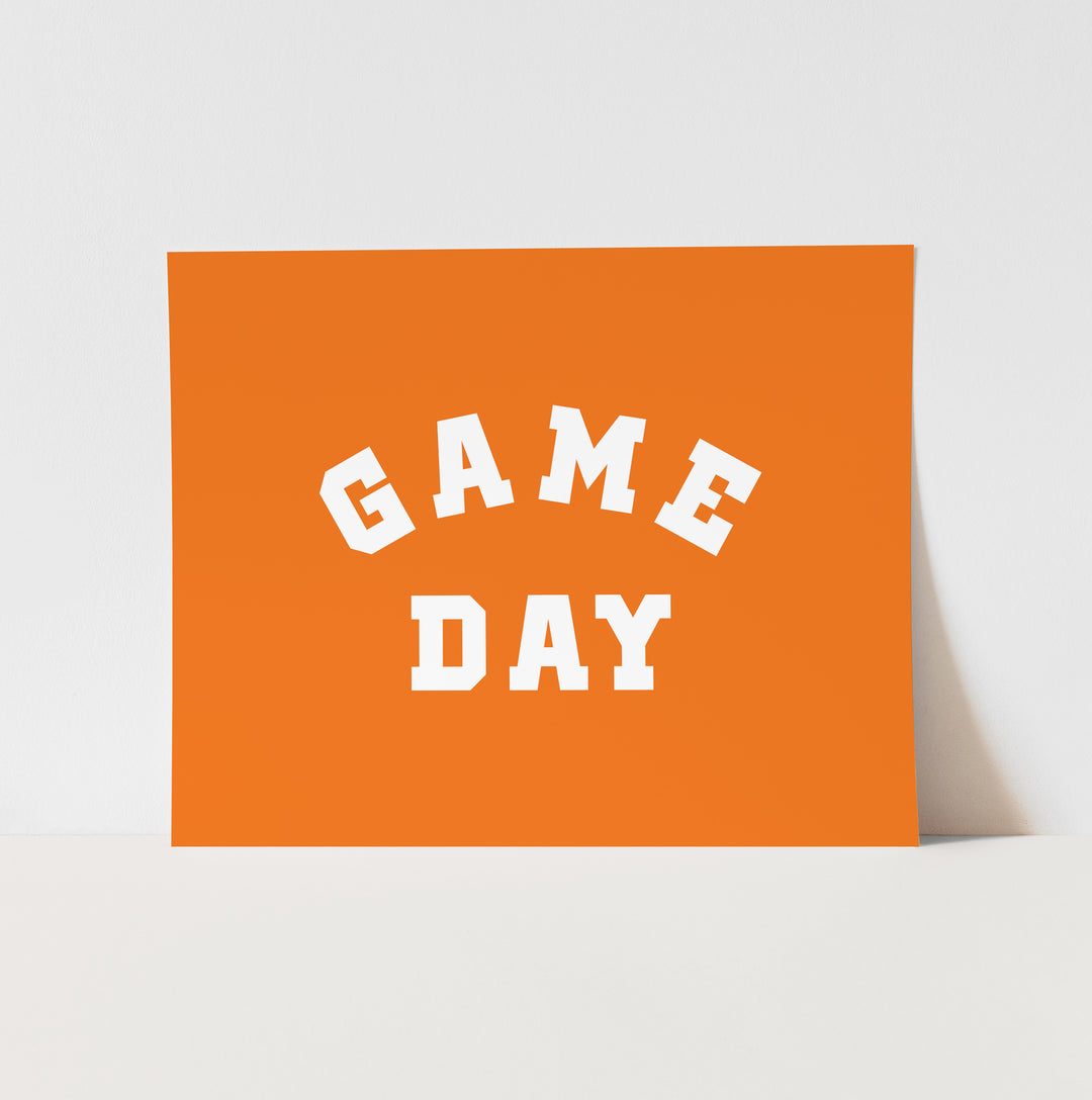 {Orange} Game Day Art Print