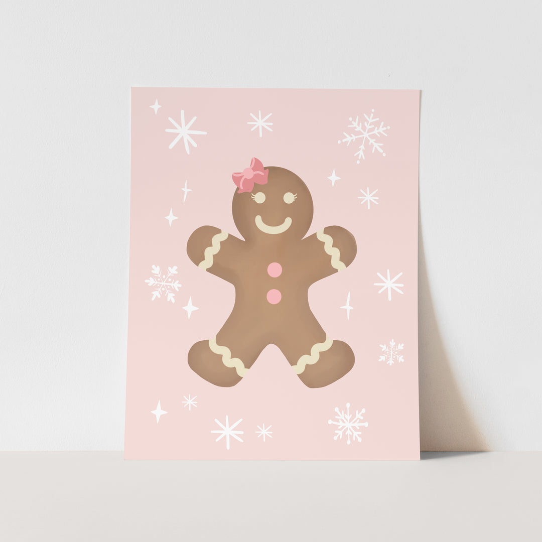 {Pink} Gingerbread Art Print