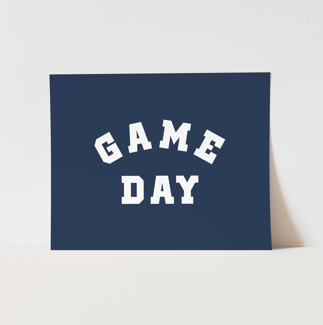 {Navy} Game Day Art Print