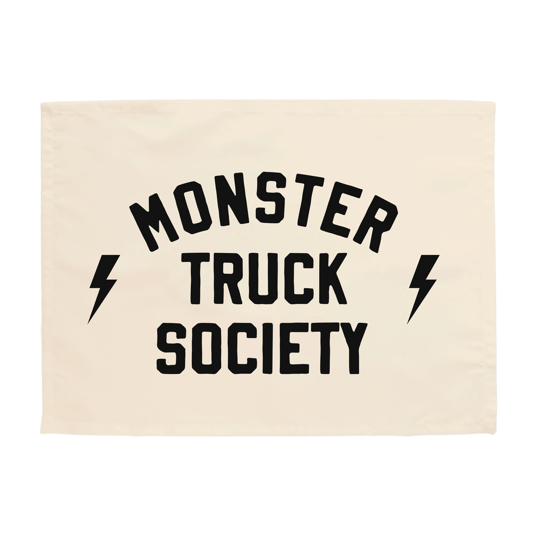 Monster Truck Society Banner - Hunny Prints x @jassn2 {Natural + Black}