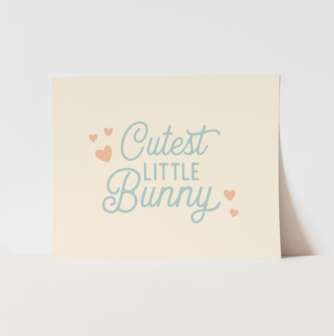 {Neutral} Cutest Little Bunny Art Print