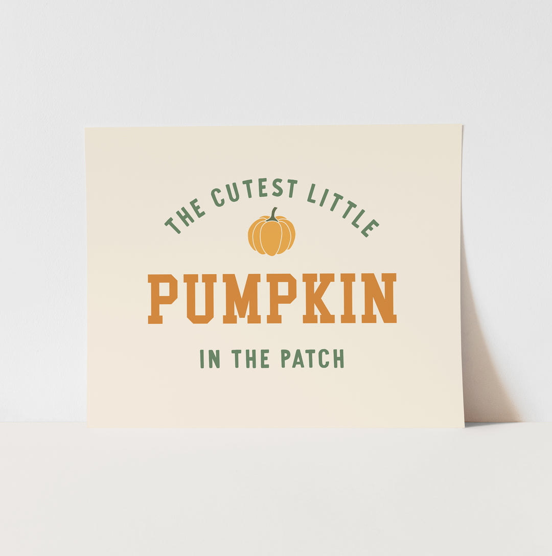 {Neutral} Cutest Little Pumpkin Art Print