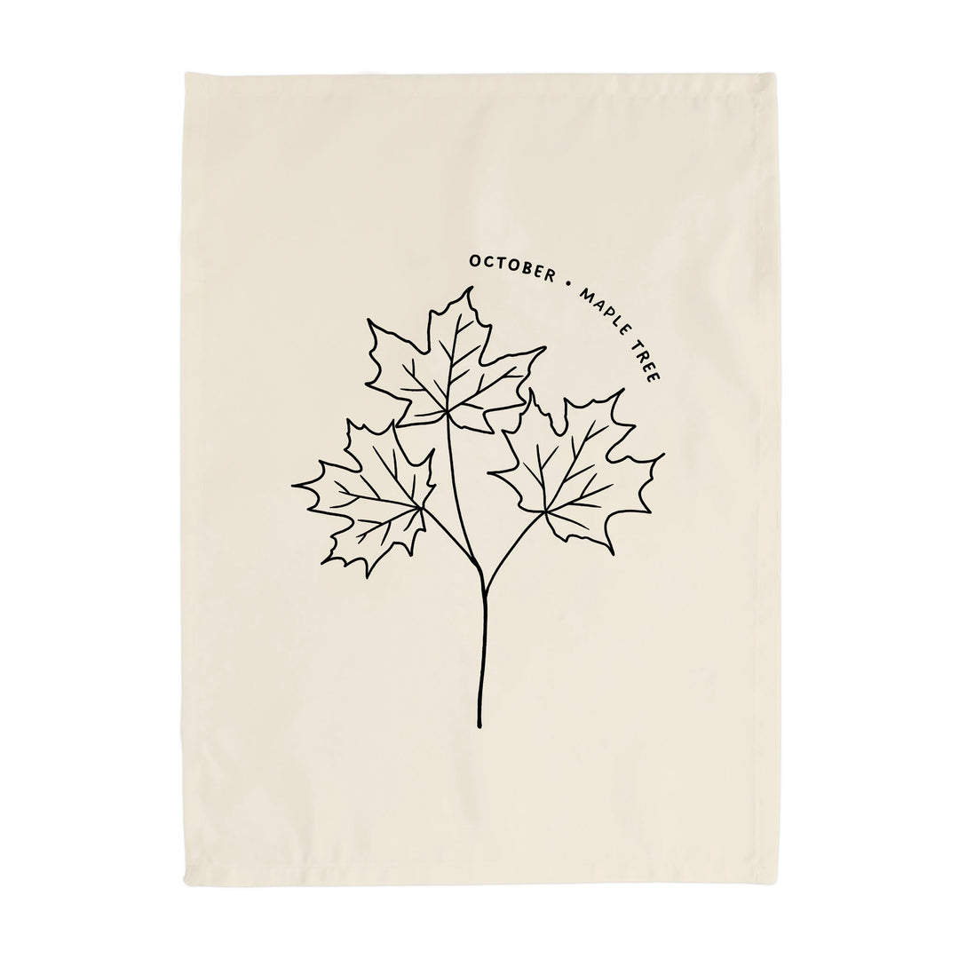 October Birth Month Banner: Maple Tree