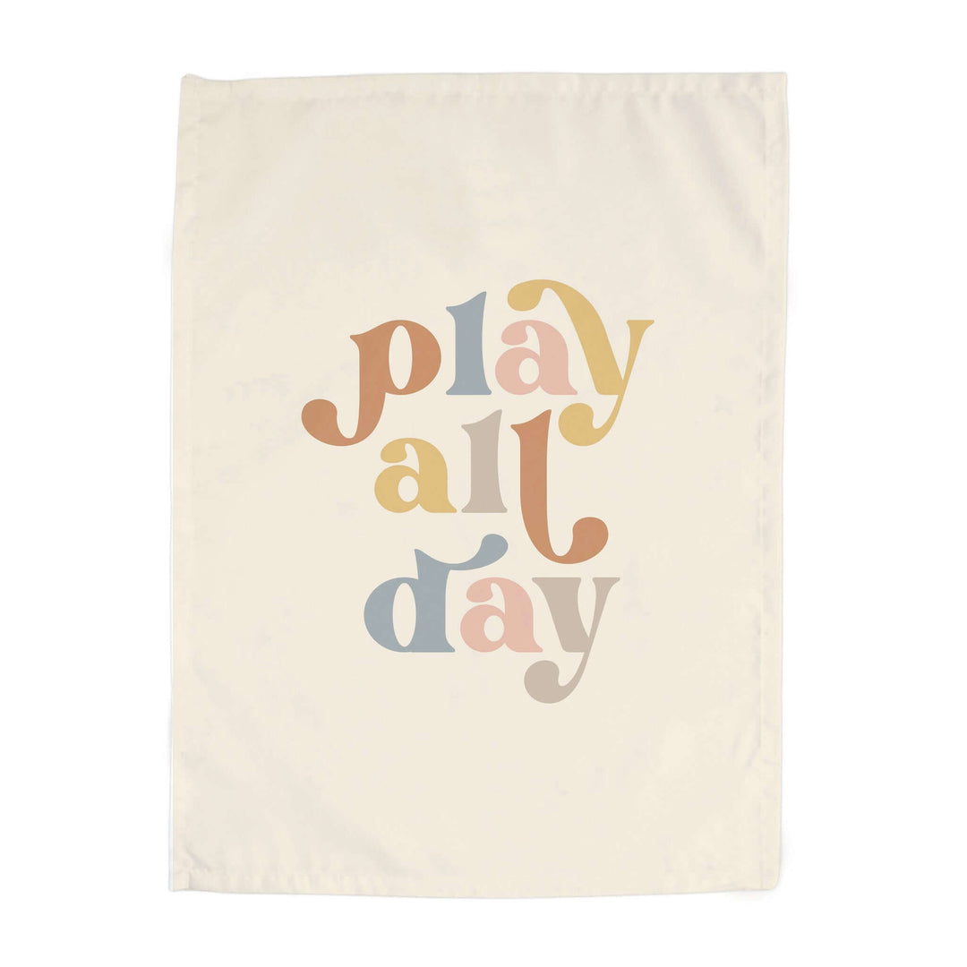 Play All Day Banner {Earth Tones, Vertical}