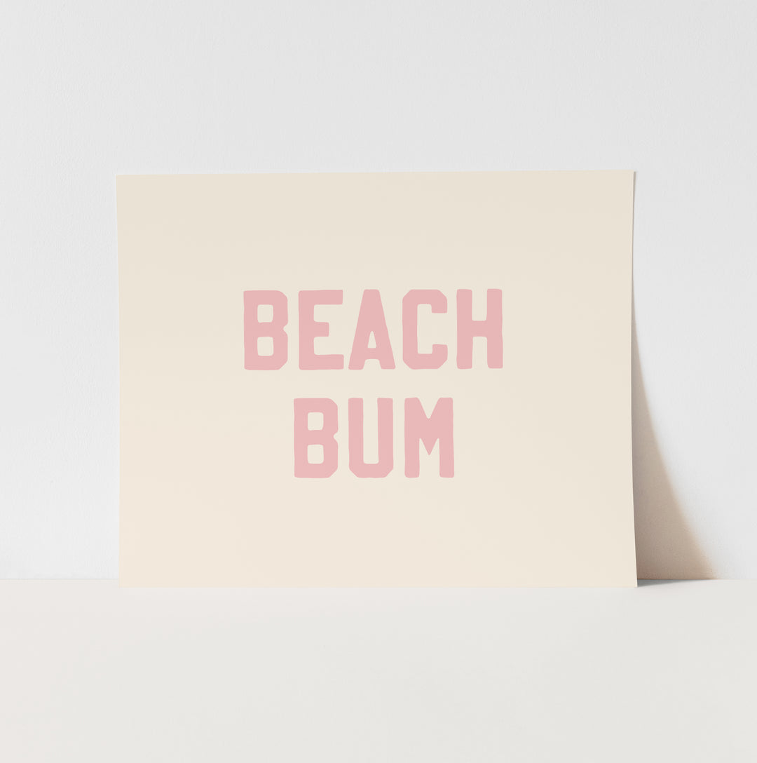 {Palm Pink} Beach Bum Art Print