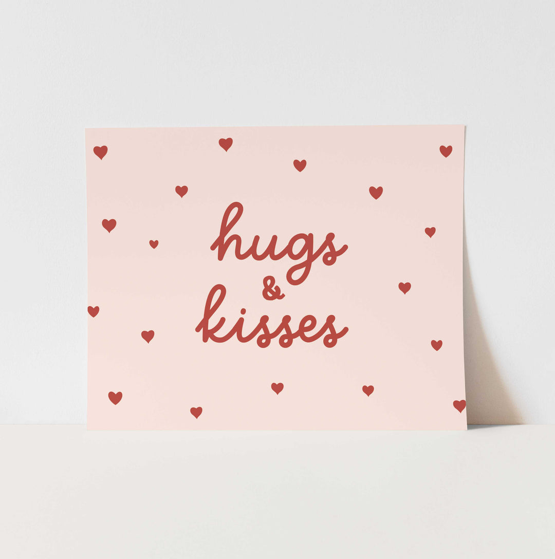 {Pink} Hugs & Kisses Art Print
