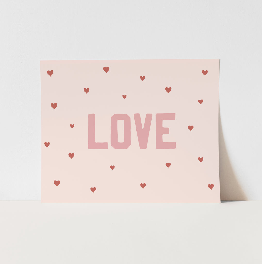 {Pink} Love Art Print