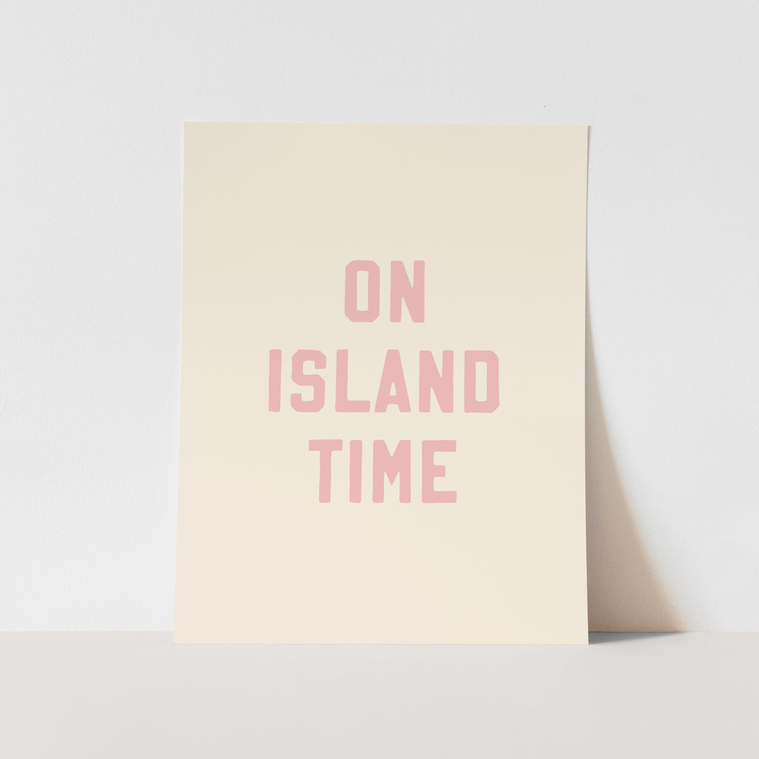 {Palm Pink} On Island Time Art Print