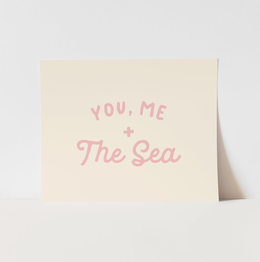 {Palm Pink} You, Me & The Sea Art Print
