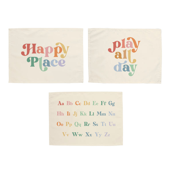 Playroom Banner Bundle {Rainbow, Horizontal; Play All Day}