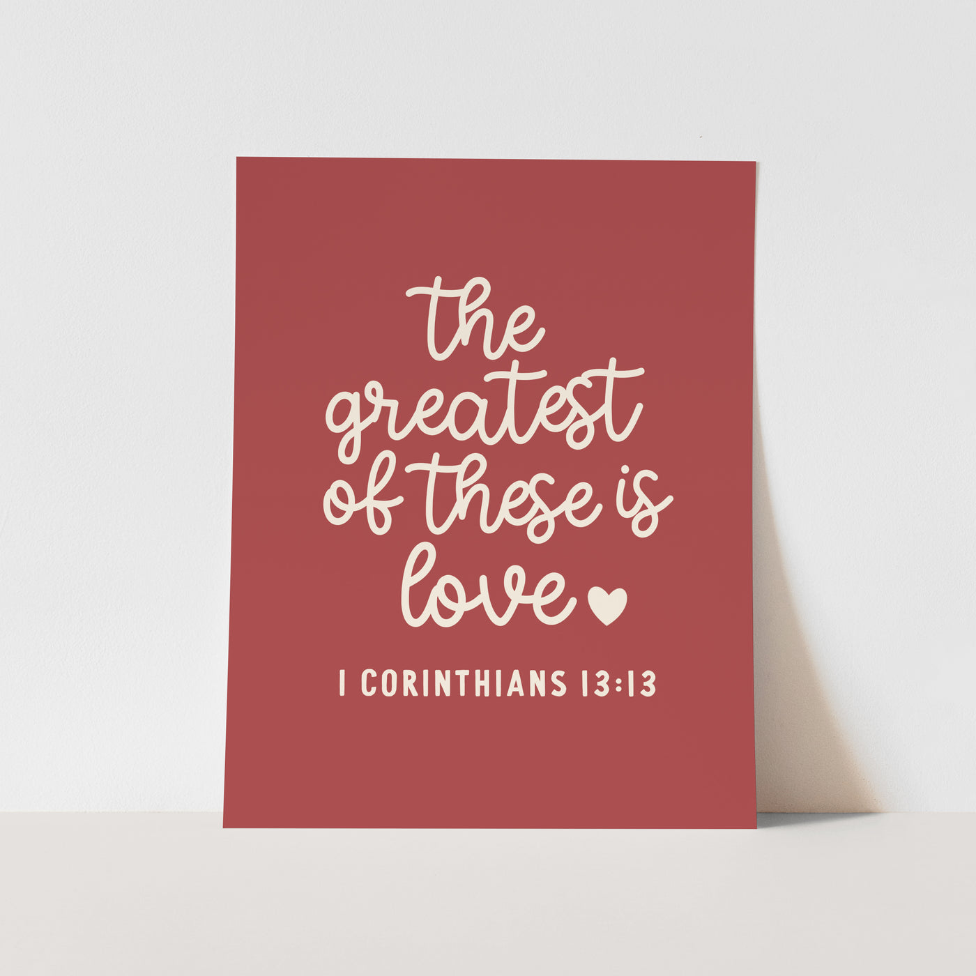 Art Print: {Red} The Greatest of these is Love
