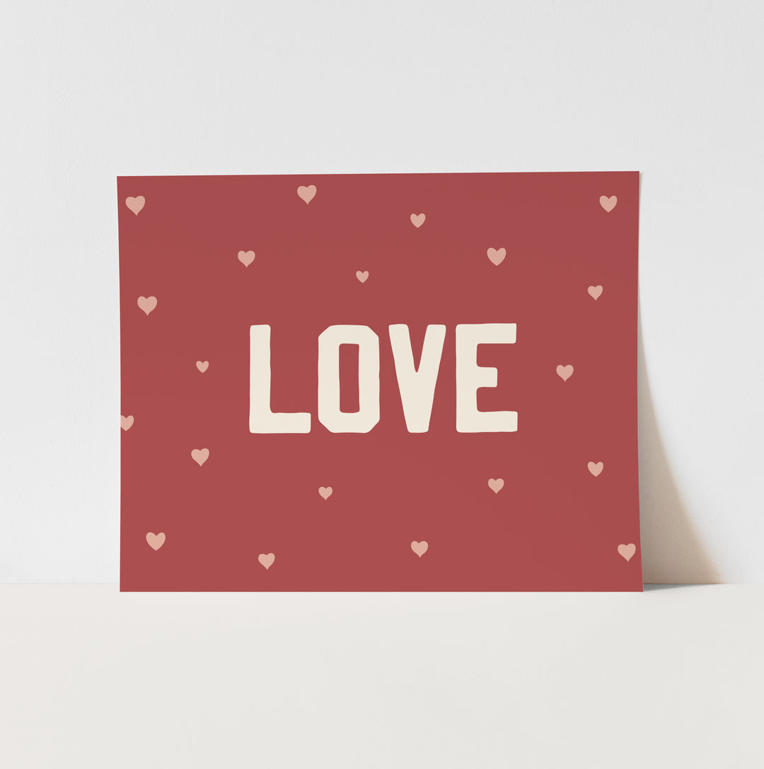 {Red} Love Art Print