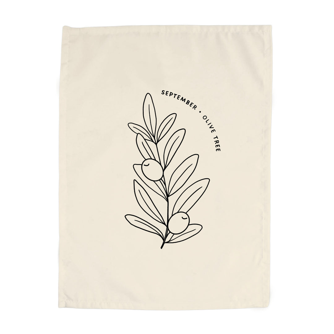 September Birth Month Banner: Olive Tree