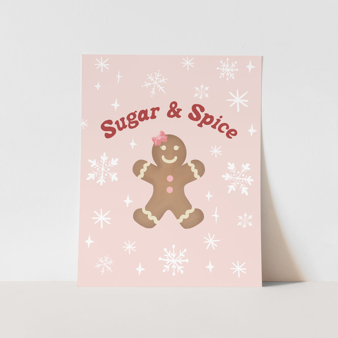 Sugar & Spice Gingerbread Girl Art Print