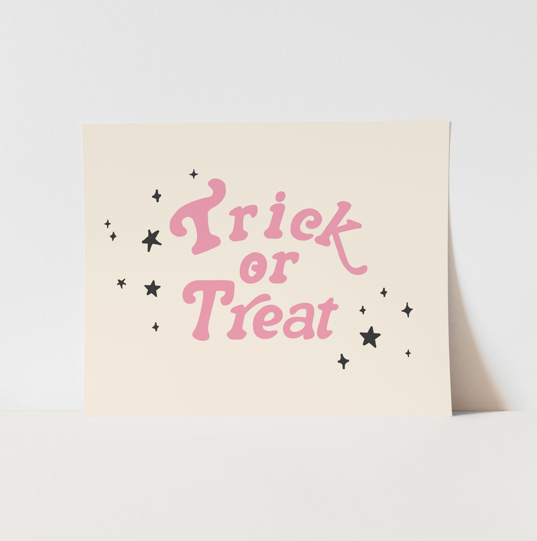 {Pink} Trick or Treat Art Print