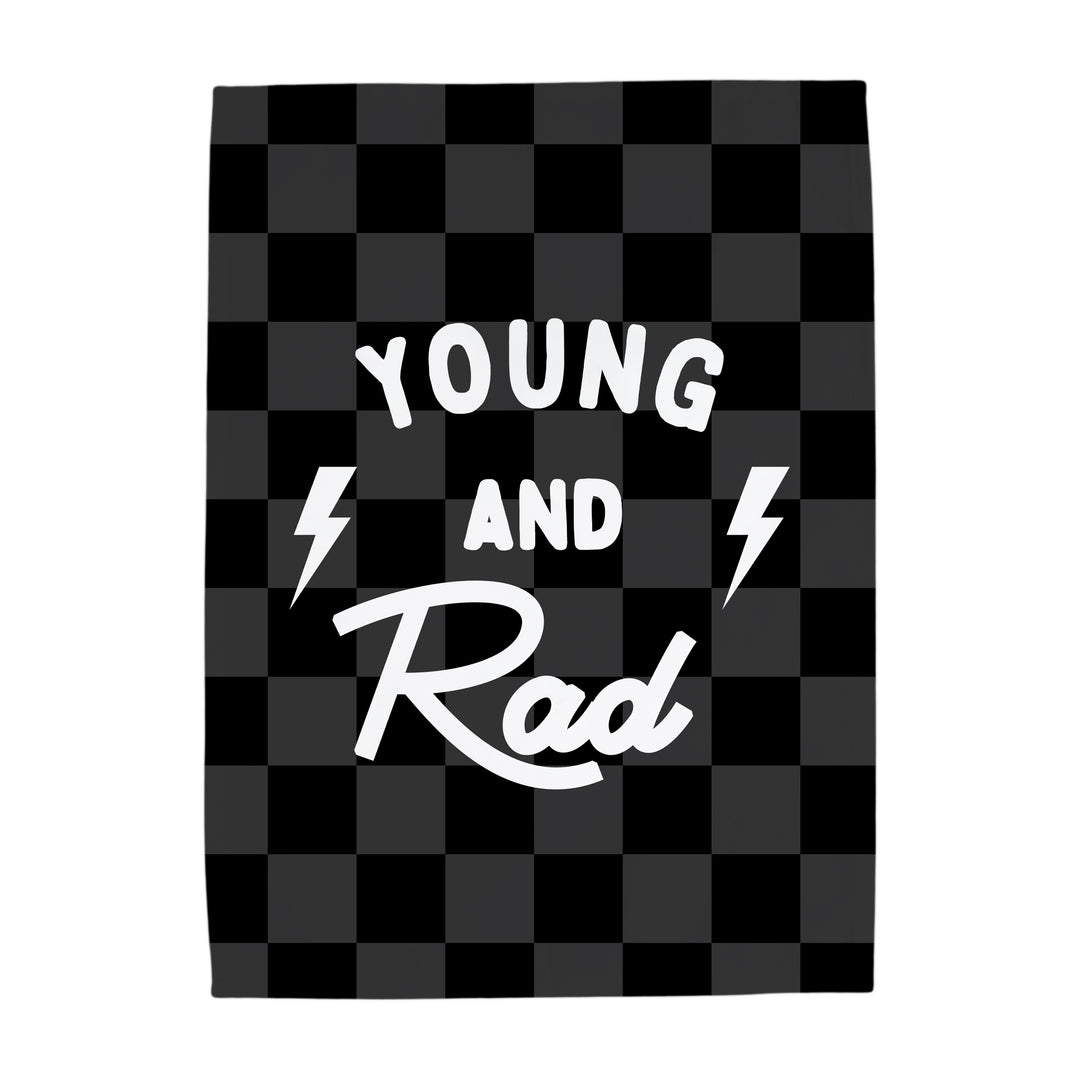 Young and Rad Banner - Hunny Prints x @jassn2 {Grey + Black Check}