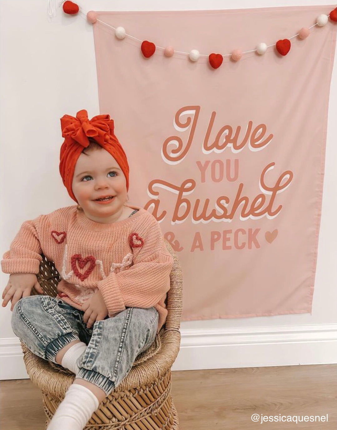 {Pink} I Love You a Bushel & A Peck Banner