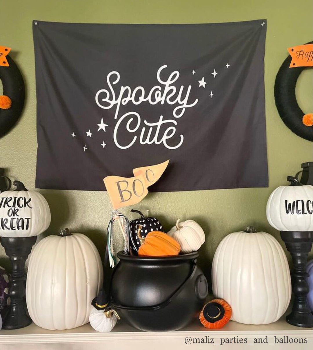 {Black & White} Spooky Cute Banner