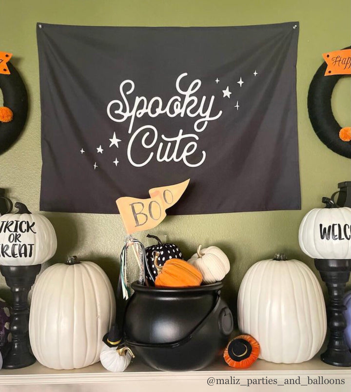 {Black & White} Spooky Cute Banner
