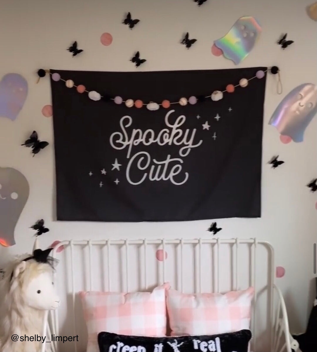 {Black & White} Spooky Cute Banner