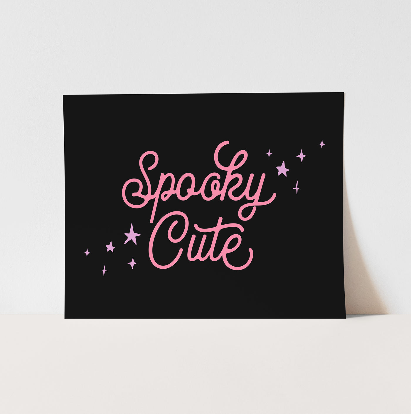 Art Print: {Black & Pink} Spooky Cute