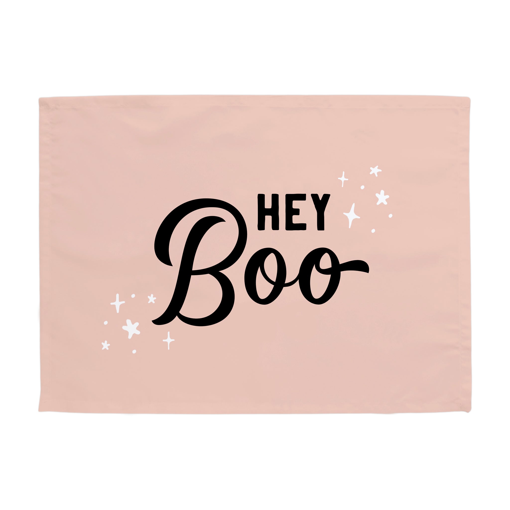 Halloween Gnome Holding Hey Boo Banner