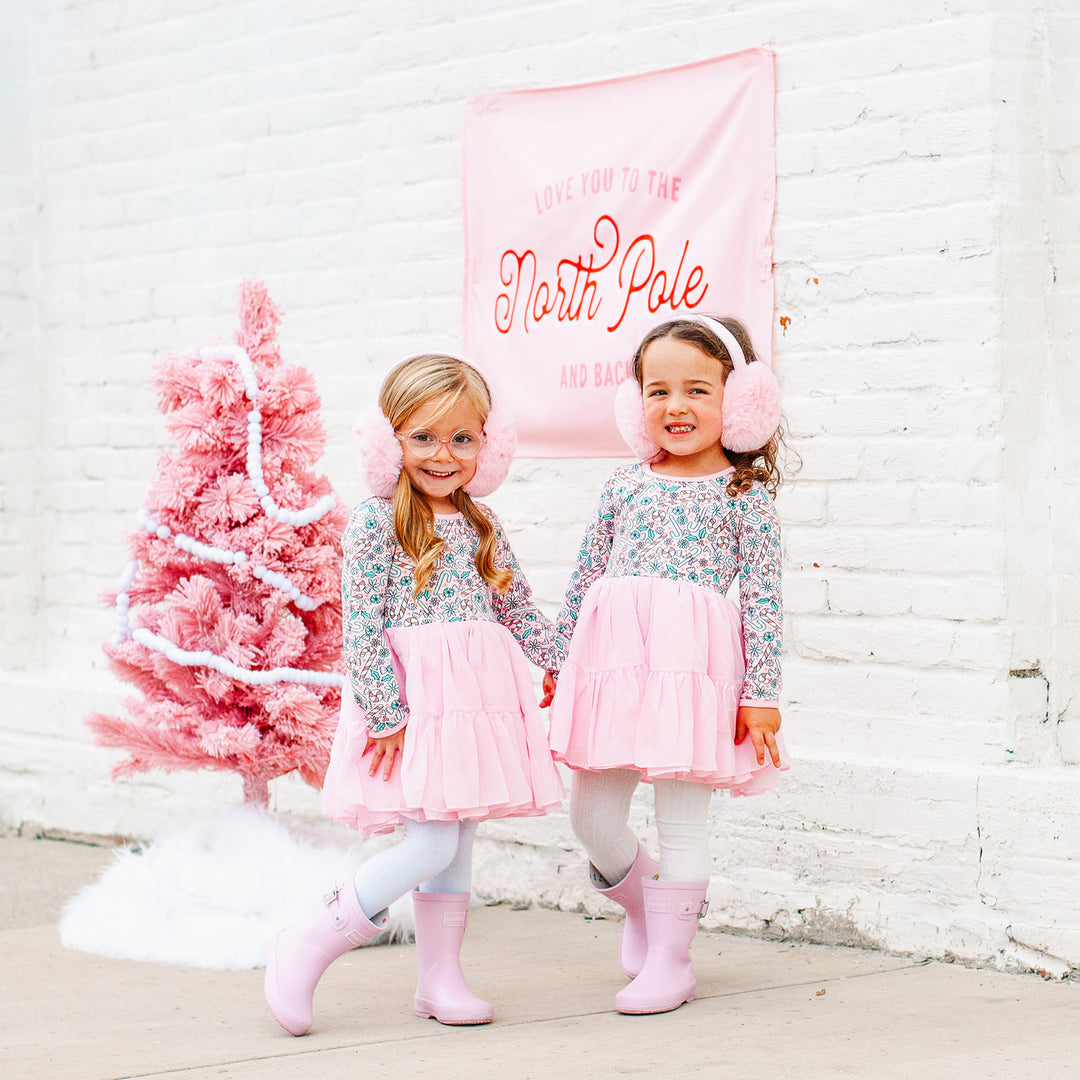 {Pink + Red} Love You To The North Pole Banner