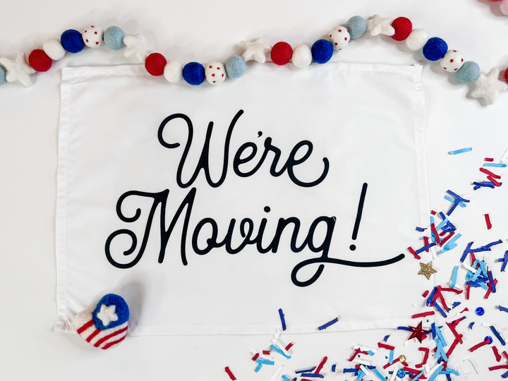 We're Moving Banner