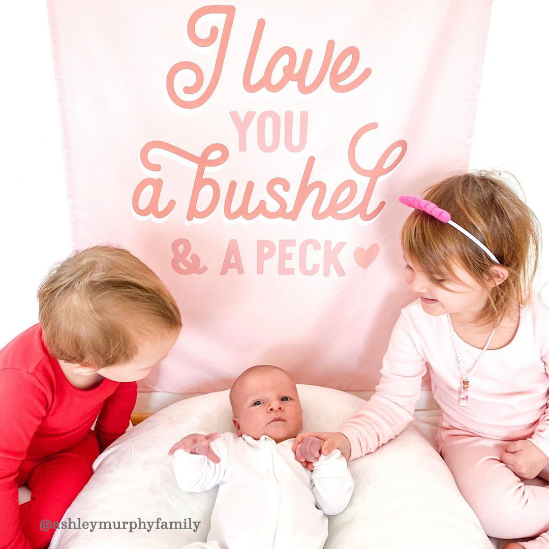 {Pink} I Love You a Bushel & A Peck Banner