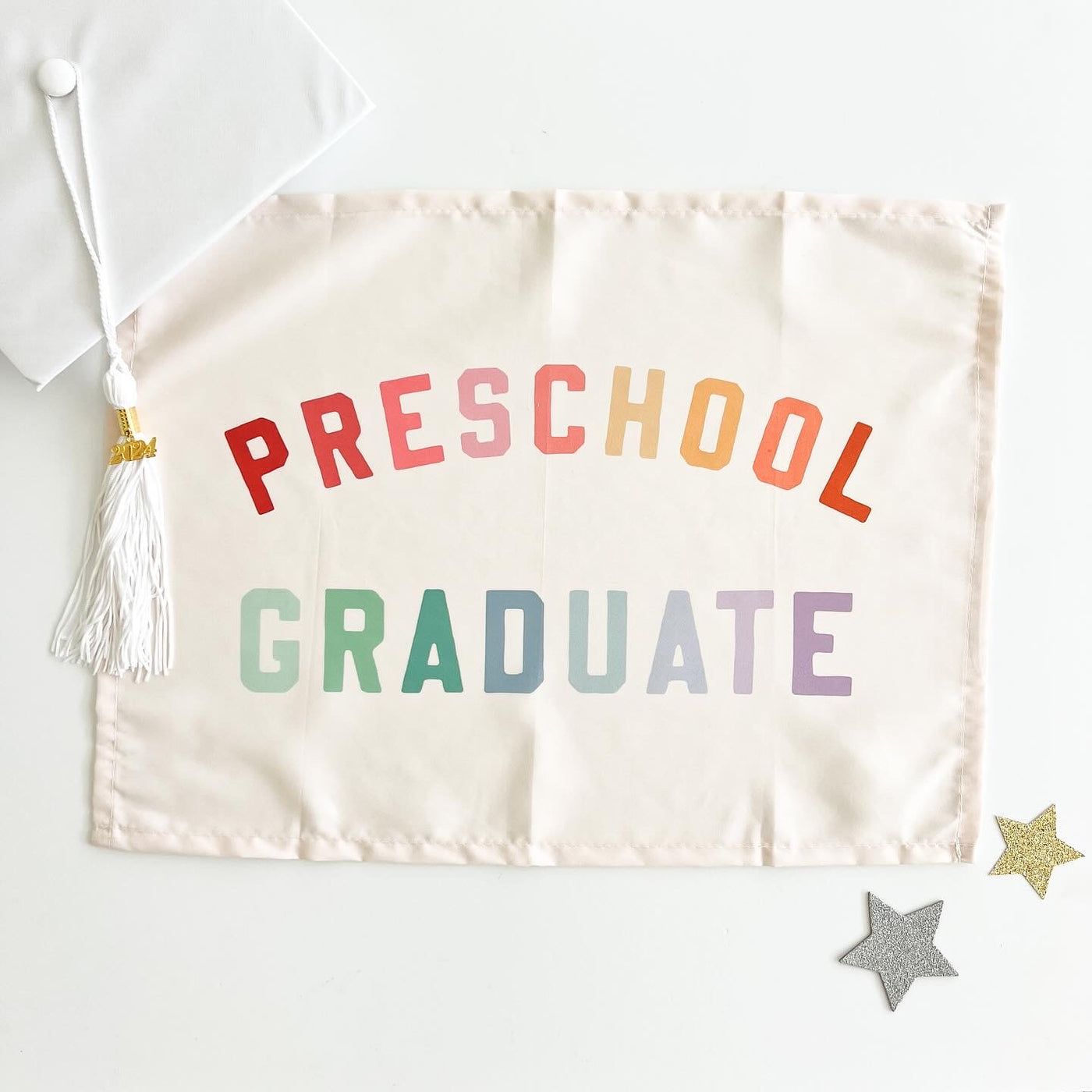 {Rainbow} Preschool Graduate  Banner