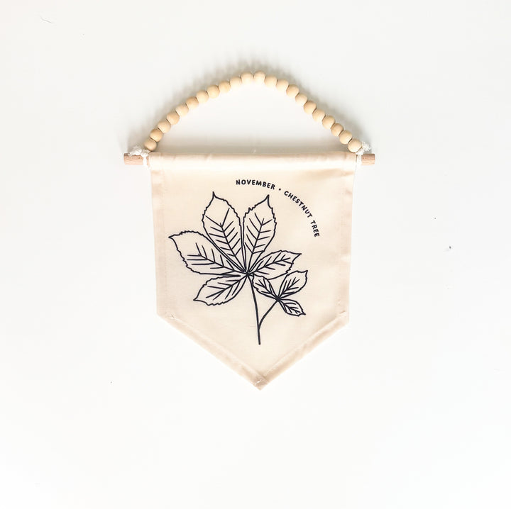 November Birth Month Hang Sign: Chestnut Tree
