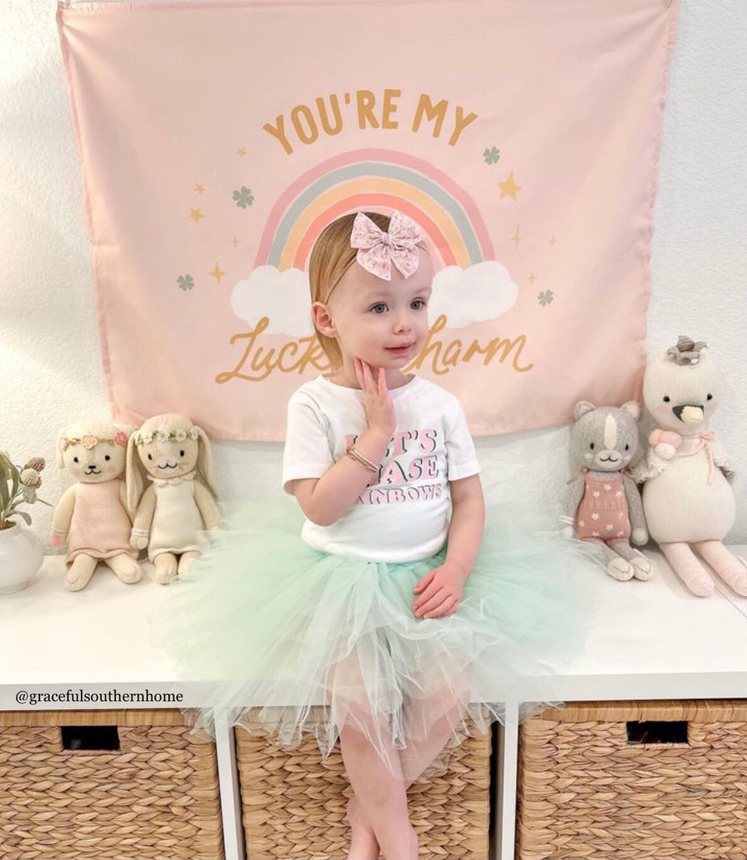 {Rainbow Pink} You're My Lucky Charm Banner