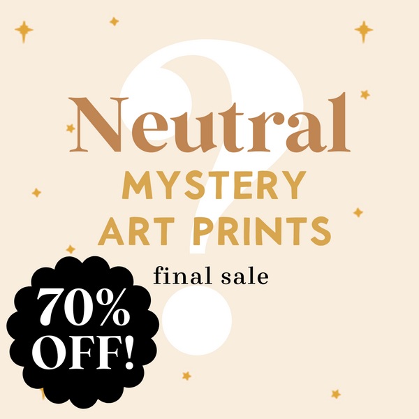70% off Neutral Art Print Mystery Bag: Any Holiday, Season, Year Round Print Art Print