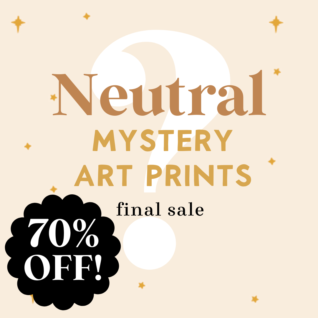 70% off Neutral Art Print Mystery Bag: Any Holiday, Season, Year Round Print