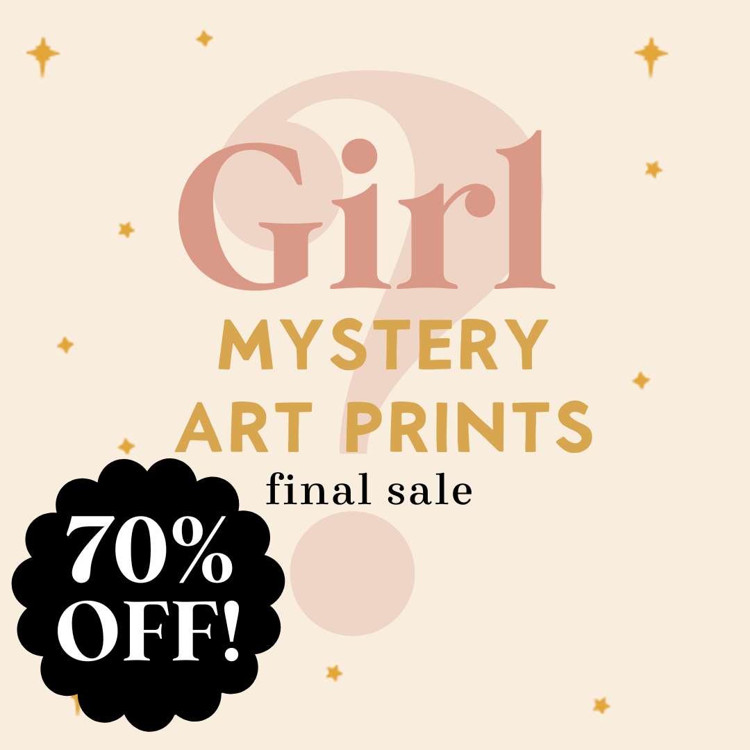 70% off Girl Art Print Mystery Bag: Any Holiday, Season, Year Round Print