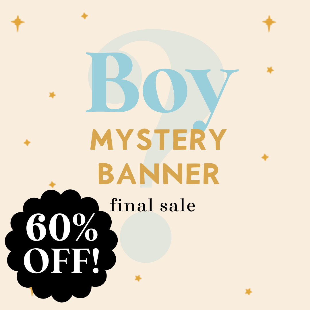 60% off Boy Mystery Banner: Any Holiday, Season or Year Round Print