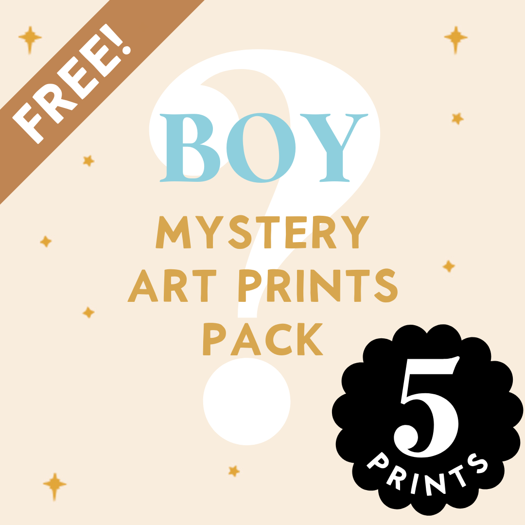 FREE 5 Prints: Boy Mystery Art Print Pack 5x7"