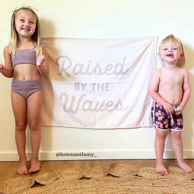 {Sand Grey} Raised by the Waves Banner