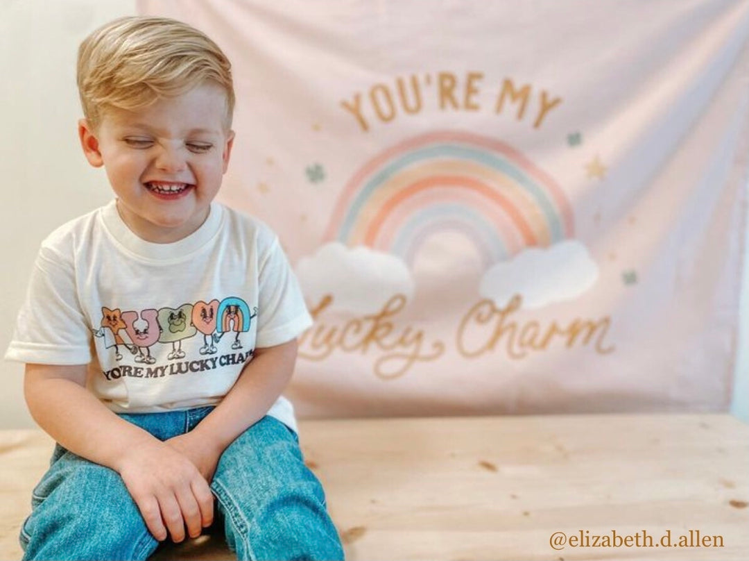 {Rainbow Pink} You're My Lucky Charm Banner