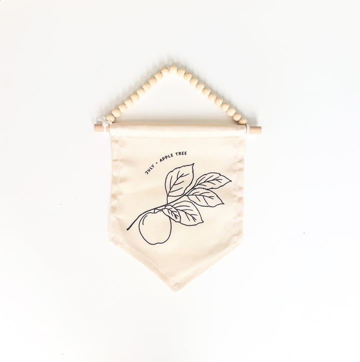July Birth Month Hang Sign: Apple Tree